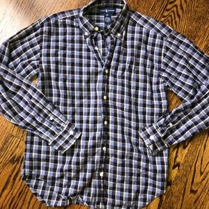 Ralph Lauren Boys Medium Blue/White Plaid, EUC